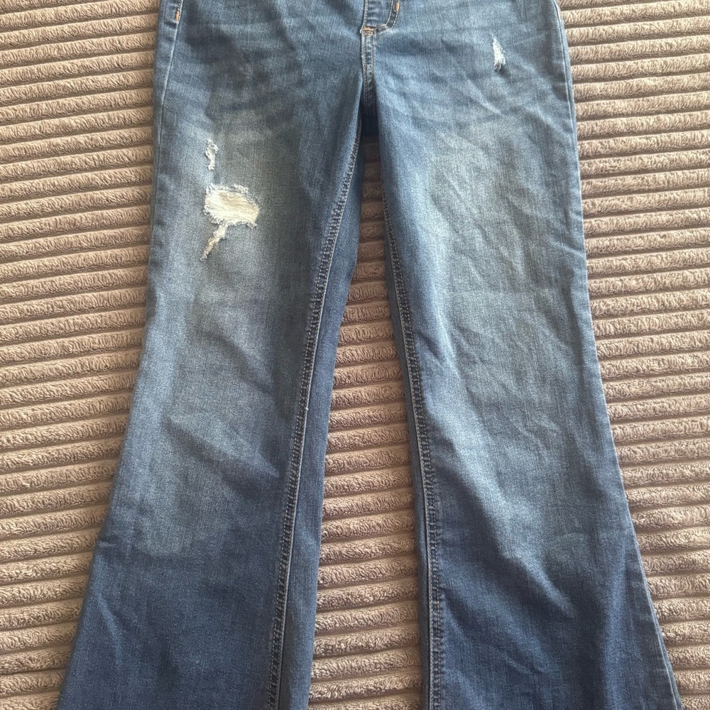 wonder nation Distressed Flare Jeans - Medium Blue